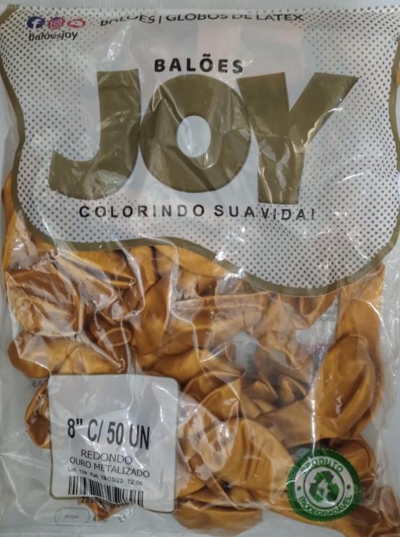 BALAO N 8 OURO METALIZADO C 50