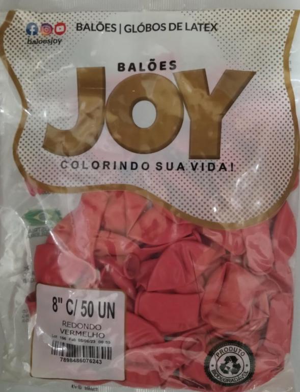 BALAO N 8 VERMELHO  C 50