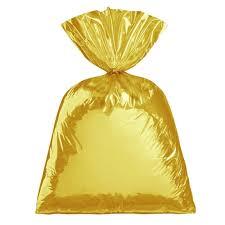 SACO DE PRESENTE 25X35CM OURO PCT 50 UNI