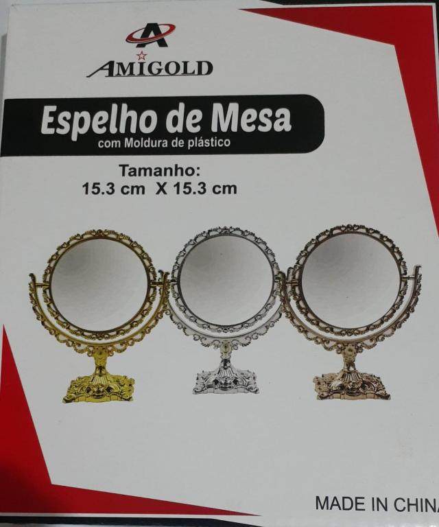 ESPELHO DE VIDRO C/MOLDURA DE PLAST UNI