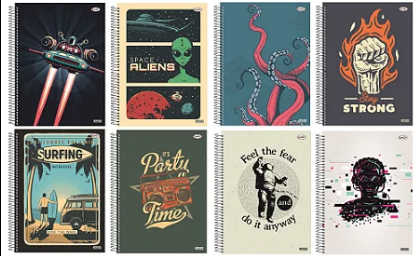 CADERNO CD 1MT 80F BOM D+ MASCULINO PCT 4