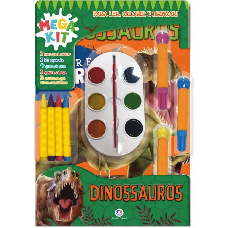 LIVRO DINOSSAUROS LER COLORIR E BRINCAR UNI