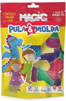 MASSA MODELAR 12C 6MOLDES 1 ROLINHO MAGIC 300G