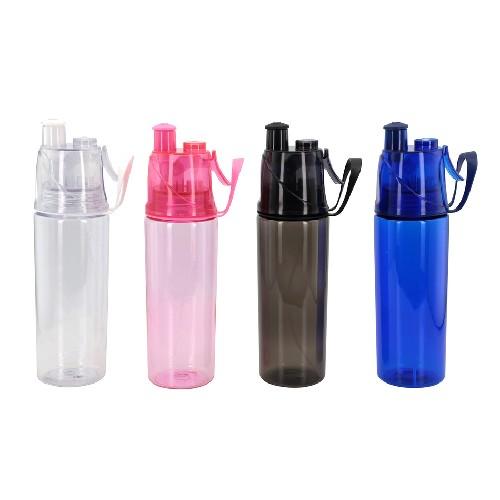 GARRAFA SQUEEZE DE PLAST 550ML C/SPRAY BORRIFADOR UNI