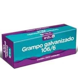 GRAMPO GALVANIZADO 106/8 CX 2500 UNI