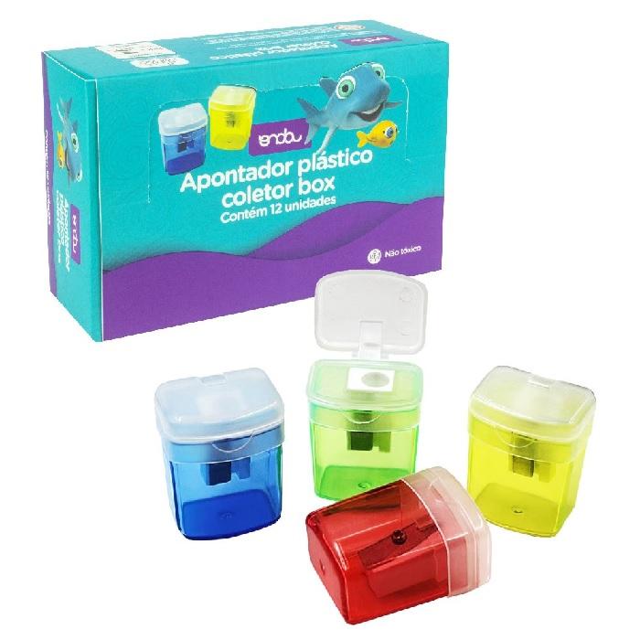 APONTADOR PLASTICO COLETOR BOX CX 12 UNI