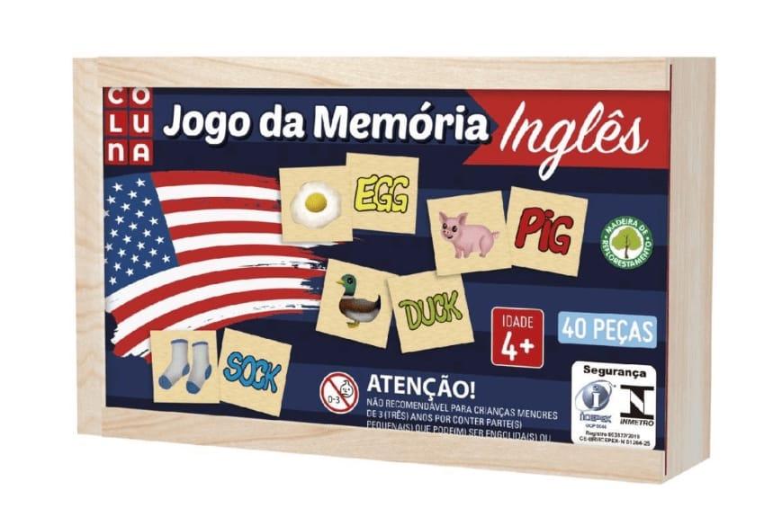 JOGO DA MEMORIA INGLES 40 PÇS 790704 UNI