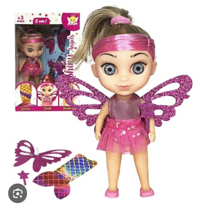 BONECA SHINY ANGELS 3 EM1 2414