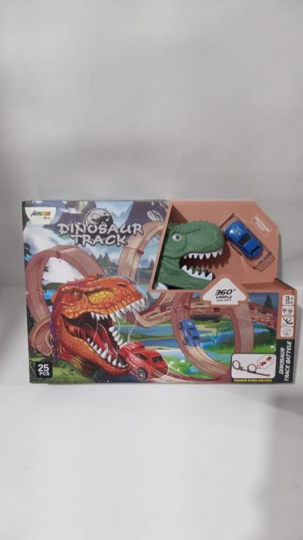 PISTA ACROBTICA 360º COM LANCADOR DINOSAURO A25 X L 38CM BRQ 1479 UNI