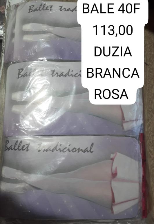 MEIA BALE ROSA 40 FIOS TRADICIOINAL TAM P