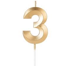 VELA 3D 7CM - 6 DOURADO 6 UNI