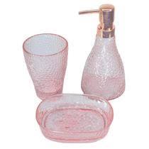 KIT BANHEIRO LILY VIDRO 3PCS