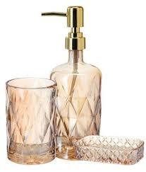 KIT BANHEIRO HONEY VIDRO 3PCS