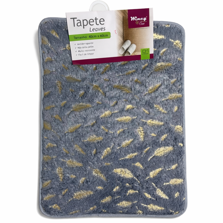 TAPETE LEAVES POLIESTER 40X60CM