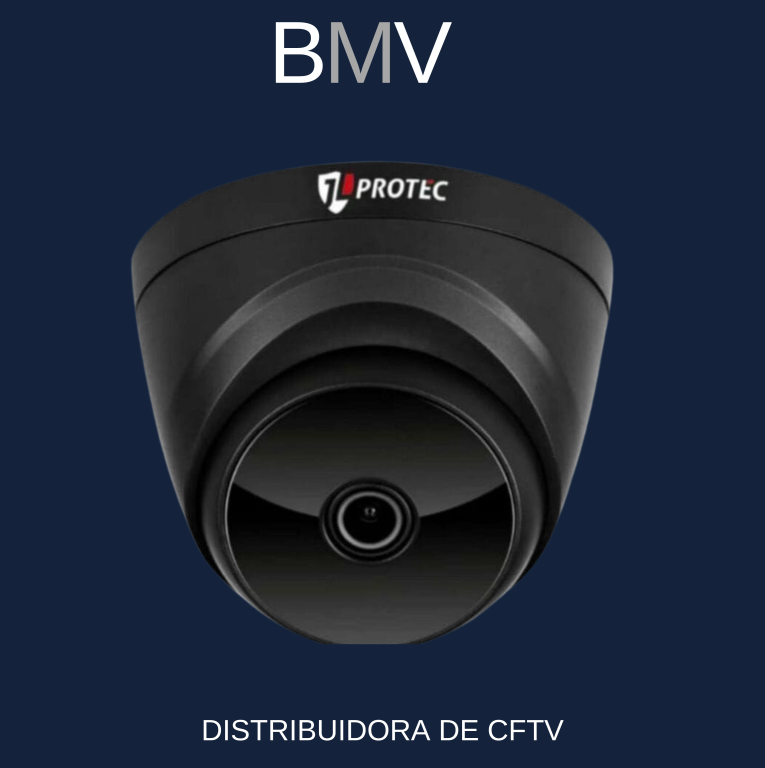 Dome InternoResolução: (1080P)Lente: 2.8mm, ( AHD + CVI + TVI + CVBS ) JL Protec 8020