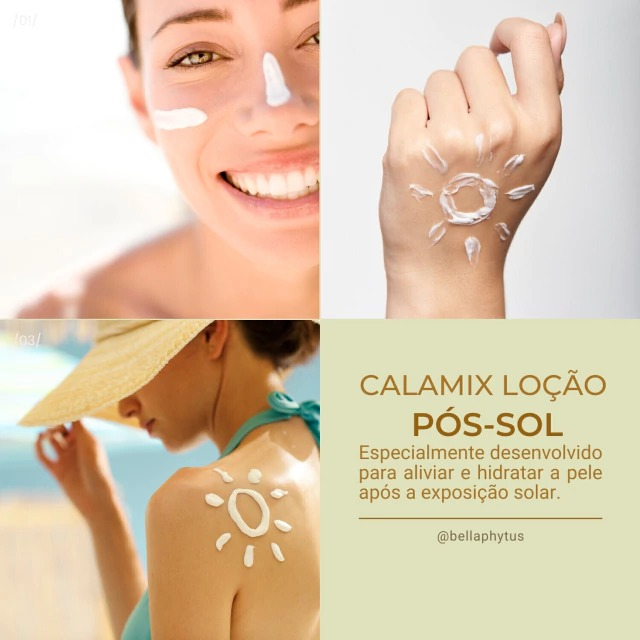 Calamix Loção Pós-Sol com Calamina e Aloe Vera 120g - BellaPhytus