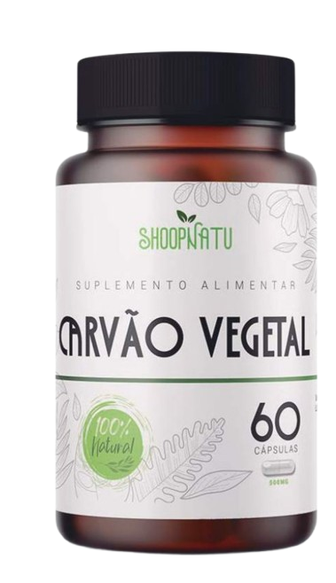 Carvão Vegetal, 60cps 500mg.