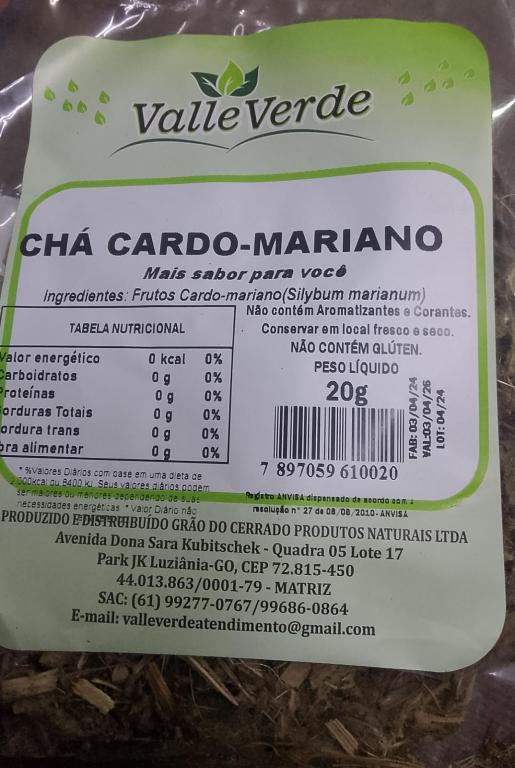 Cha Cardo Mariano 20g, Valle Verde.