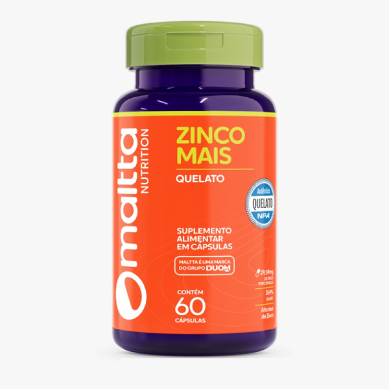 Zinco + quelato mais 29,59mg de zinco Duom
