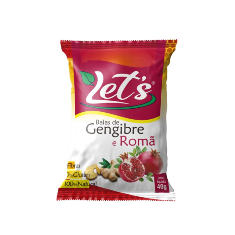 Balas de gengibre e roma 30g pct c/ 30UN