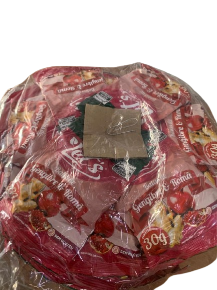 Balas de gengibre e roma 30g pct c/ 30UN