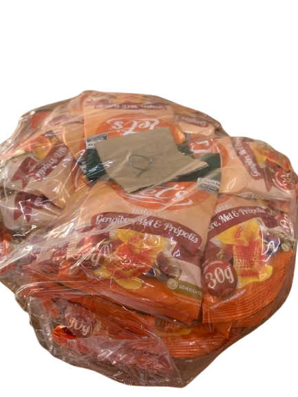 Balas de gengibre, mel e Propolis 40g PCT 30UN