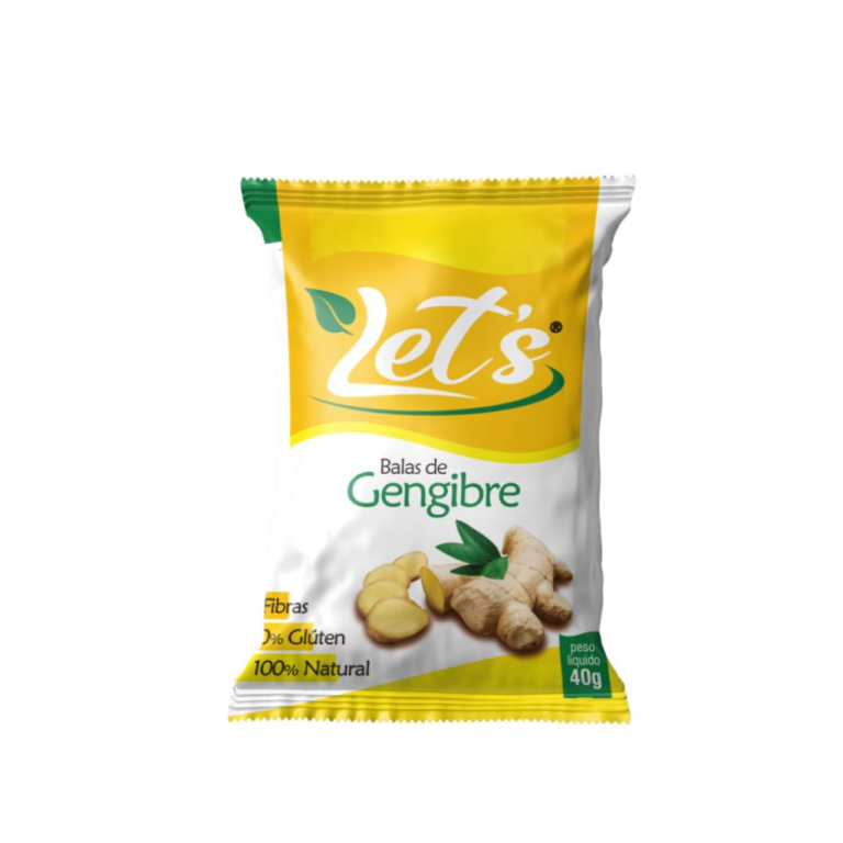 Bala tradicional de Gengibre 40g pacote C/ 30UN