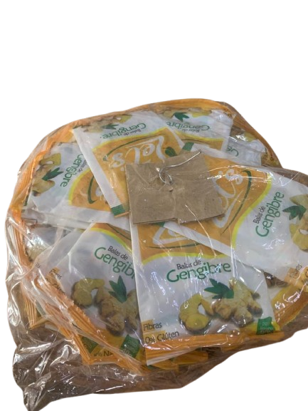 Bala tradicional de Gengibre 40g pacote C/ 30UN