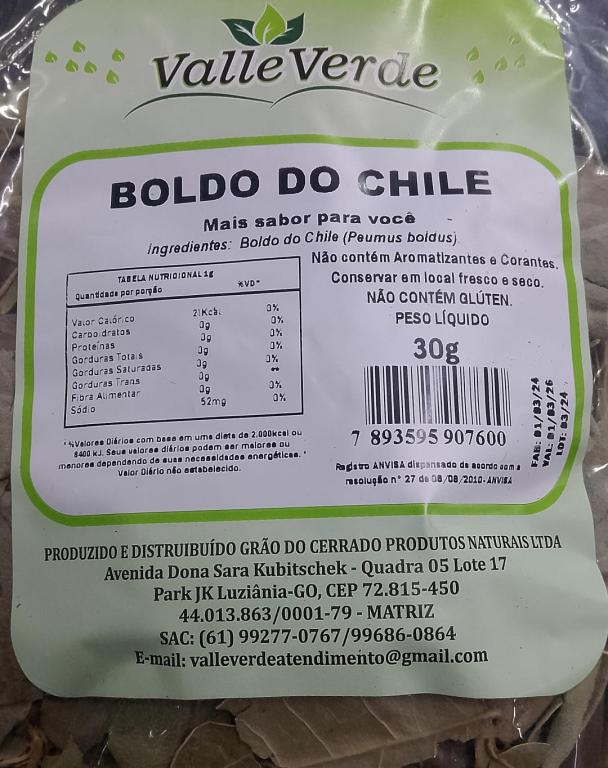 Cha de Boldo do chile 30G Valle Verde