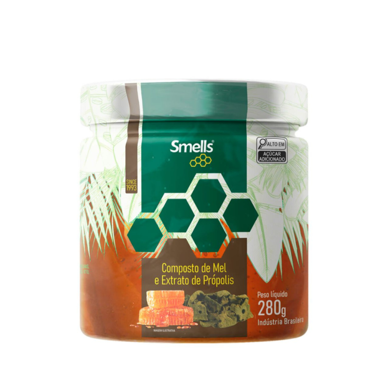 Composto de mel e extrato de propolis 280G SMELLS
