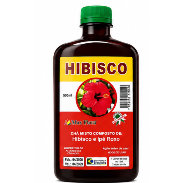 Suplemento Alimentar Misto de Hibisco e Ipê Roxo 500ml