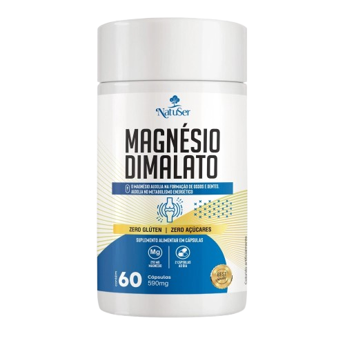 Magnesio Dimalato 60cps 590mg, Natuser.