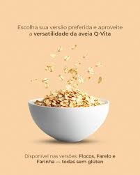 Farelo de Aveia Sem Gluten 200g Q-vita.