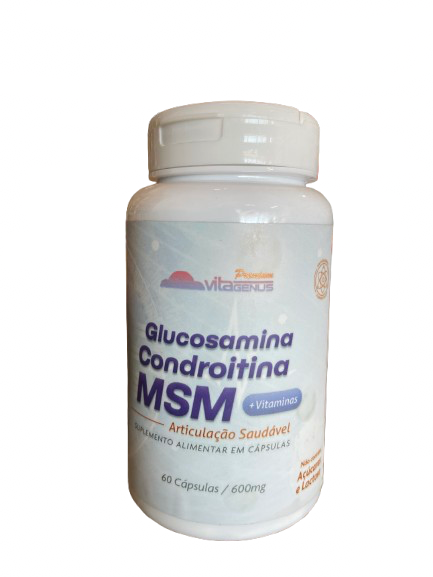 Glucosamina com condroitina+ msm 60cps 600mg Vitagenus