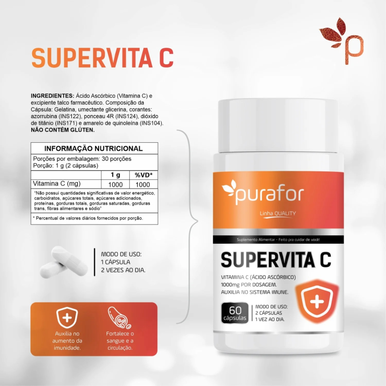 Supervita C Purafor 60cps.