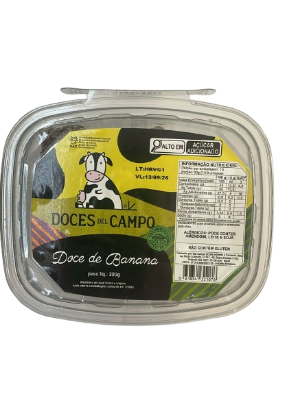 Caixinha de Banana Del Campo, 300g.