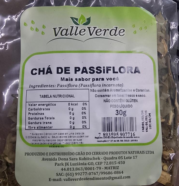 Cha de Passiflora 30 g Valle Verde