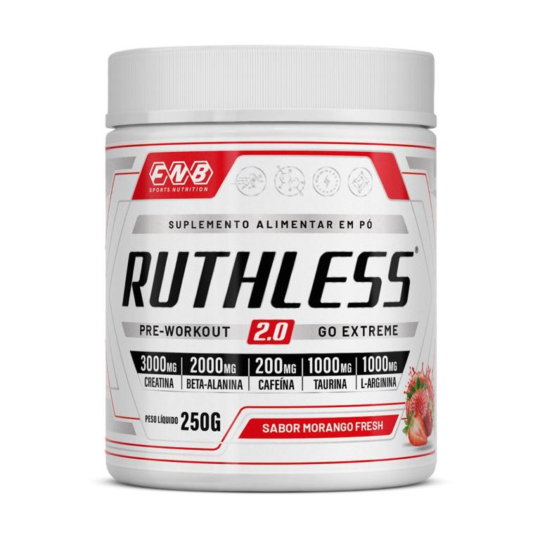 Pre treino ruthless sabor morango fresh 250g FNB