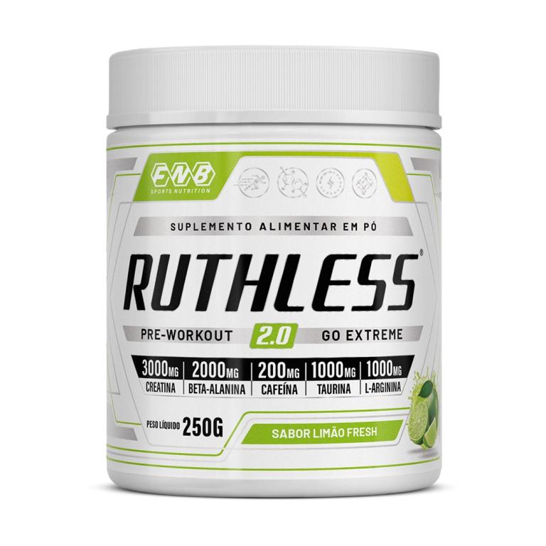 Pre treino ruthless sabor limao fresh 250g FNB