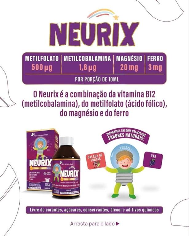 Neurix 150ml sabor salada de frutas.