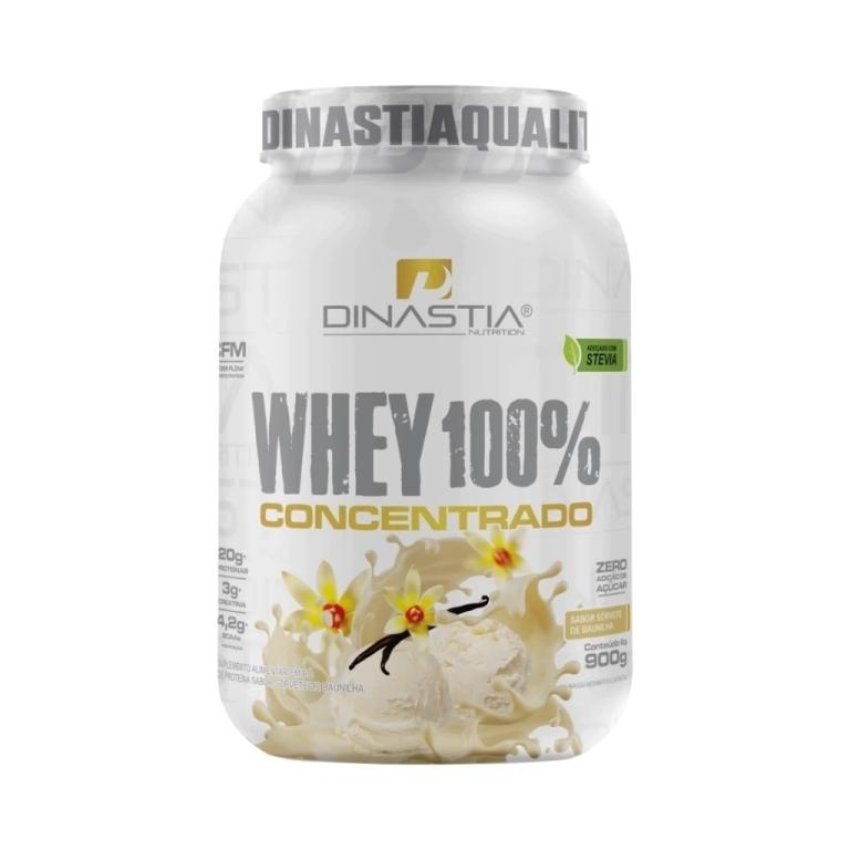 Whey Protein de Baunilha Dinastia 900g Zero açúcar