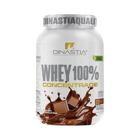 Whey de Chocolate belga Dinastia 900g Zero açúcar