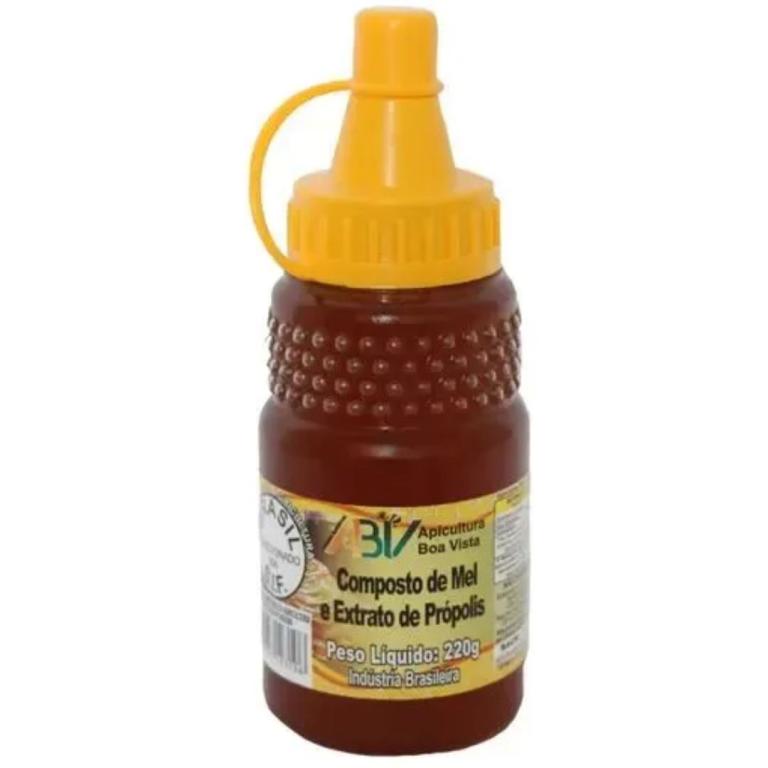 Composto de mel e extrato de propolis 220g ABV.