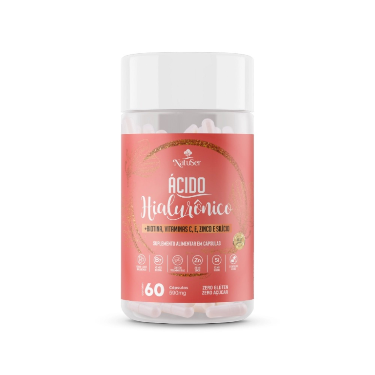 Acido hialurônico + vitaminas 60cps 590mg