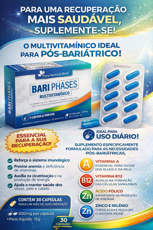 Multivitaminico Bariphases 500mg 30cps Flora Nativa