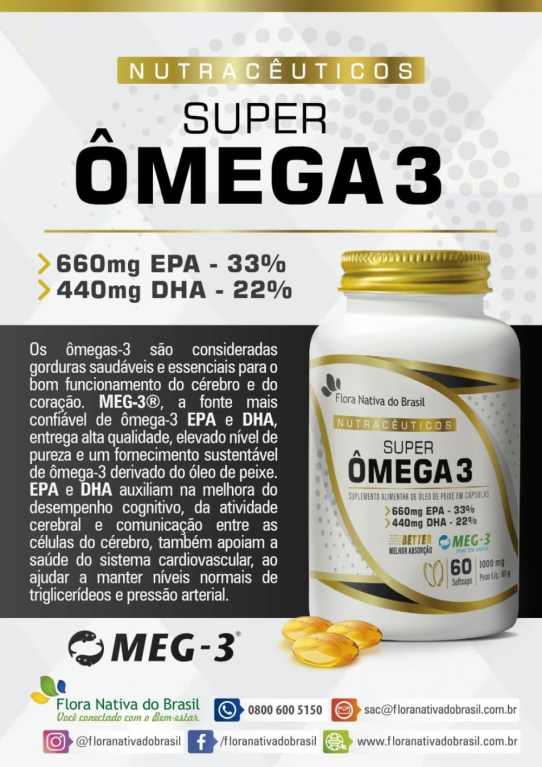 Super Omega 3 1000mg 60cps Flora Nativa