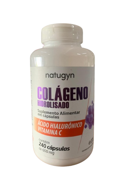 Colageno Hidrolisado + Vita. C 0 açúcar 600mg 240cps Natugyn