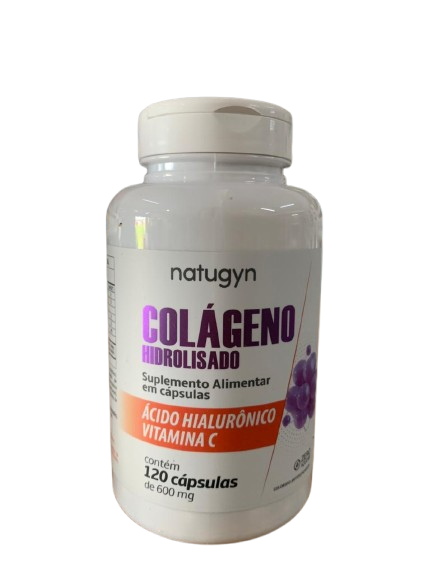 Colageno Hidrolisado + Vita. C 0 açúcar 600mg 120cps Natugyn