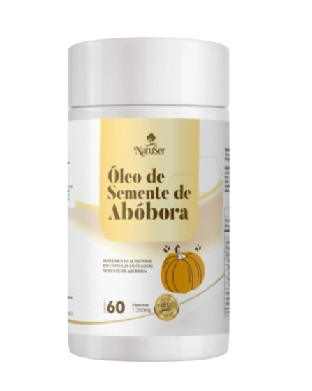 Oleo de Semente de Abobora 60cps, Natuser.