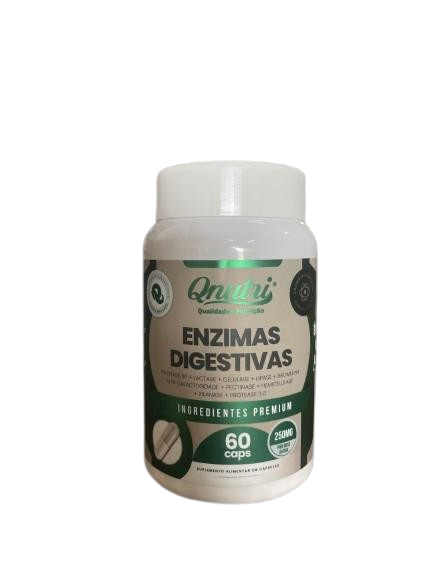 Enzima Digestiva 60cps, Qnutri.
